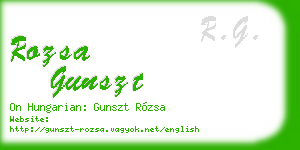rozsa gunszt business card